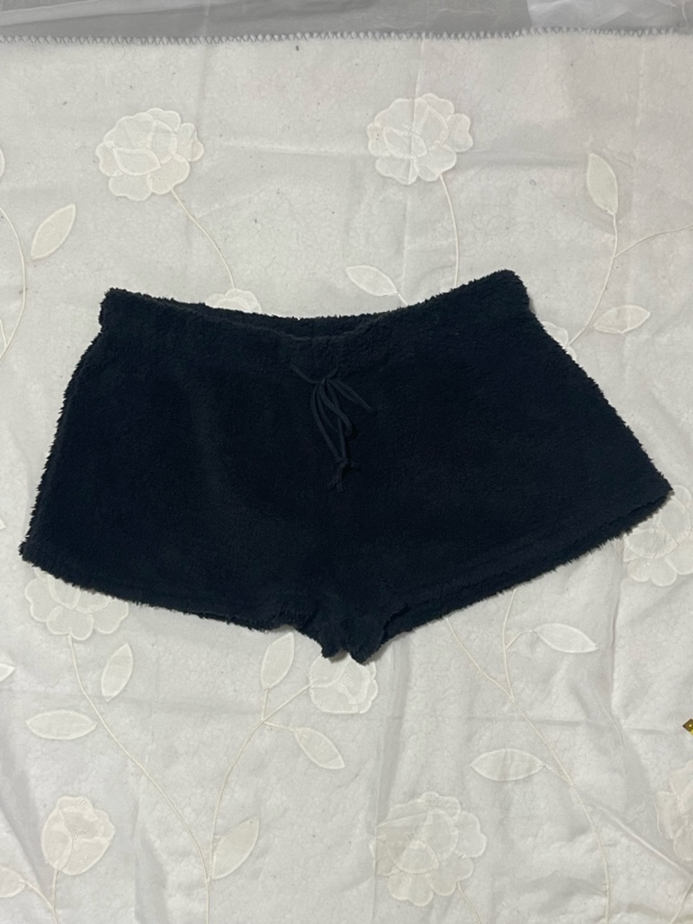 No Boundaries Black Plush Athletic Lounge Shorts